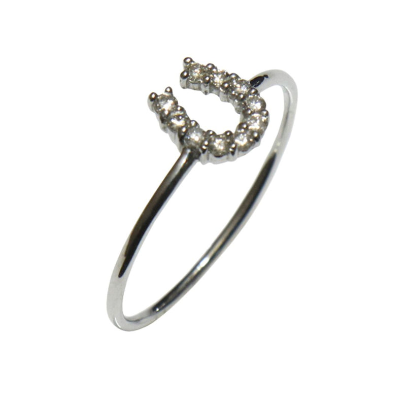 ORIGINAL JEWELRY<br>【オリジナルジュエリー】<br>PT900/D0.10ct<BR>馬蹄<BR>ダイヤモンドリング<BR>【未使用品】