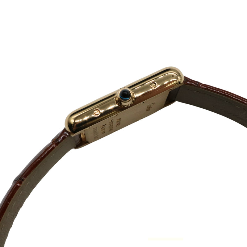 Cartier【カルティエ】<br>タンク ルイ<br>カルティエ ウォッチ SM<br>W1529856<br>アイボリー文字盤<br>K18YG【USED】