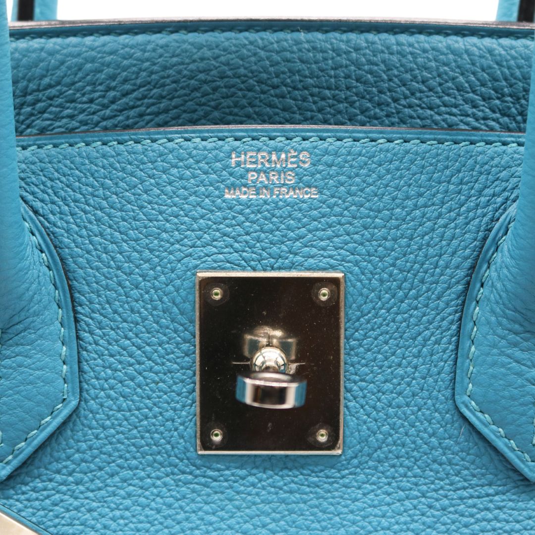 HERMES【エルメス】<br>バーキン30<br>トゴ<br>ブルー系/シルバー金具<br>【USED】