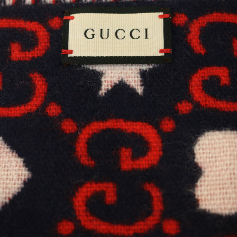 GUCCI　グッチ　GGロゴ　ウール　マフラー　601176【未使用品】