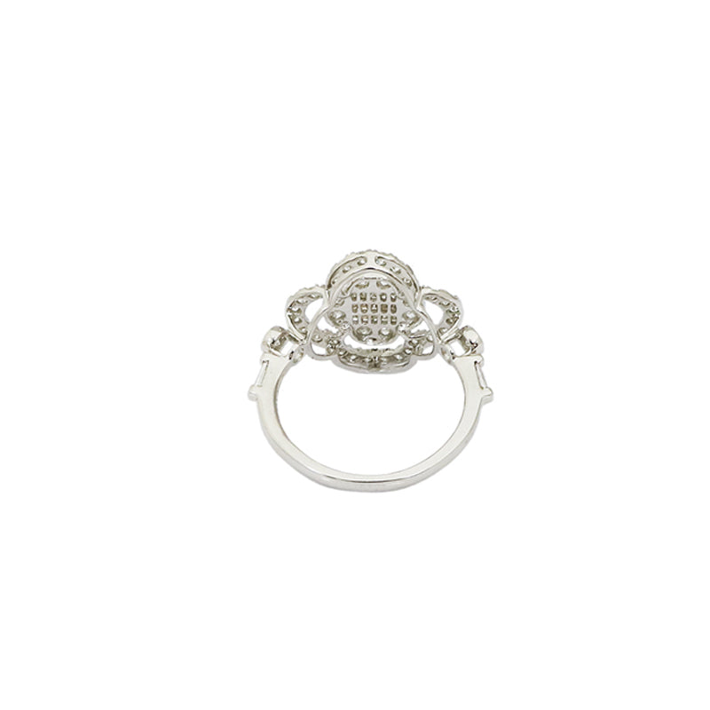 PT900/D1.00ct<BR>フラワー<BR>ダイヤモンドリング<BR>Mサイズ<BR>【NEW】